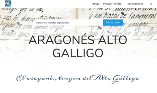 En esa imagen se presenta la portada de la web www.aragonesaltogalligo.co