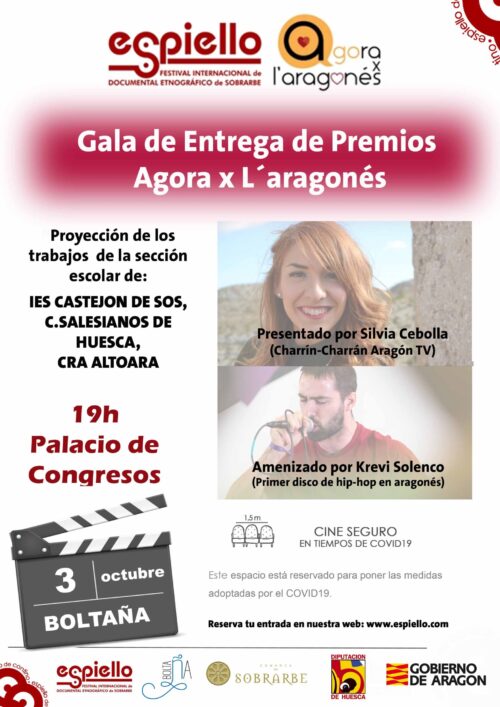 Cartel Gala de Entrega de Premios Agora x l'aragonés
